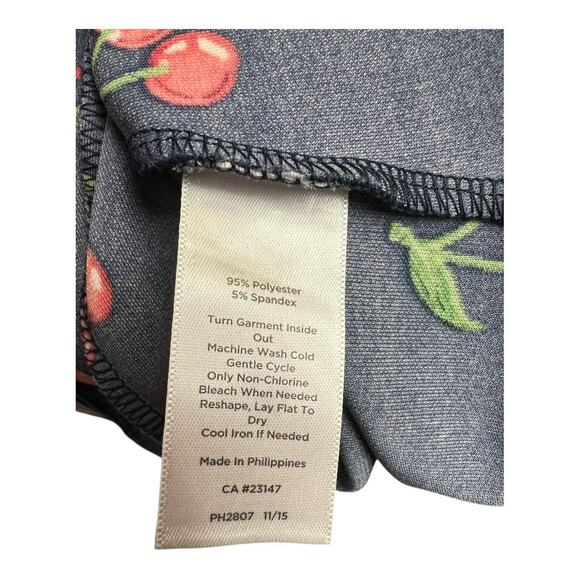 Talbots Cherry Print Womens skirt Flare Cherrygirl Cherries Secretary Office 8 - Picture 6 of 8